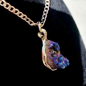Multi-colored Crystal Pendant necklace included